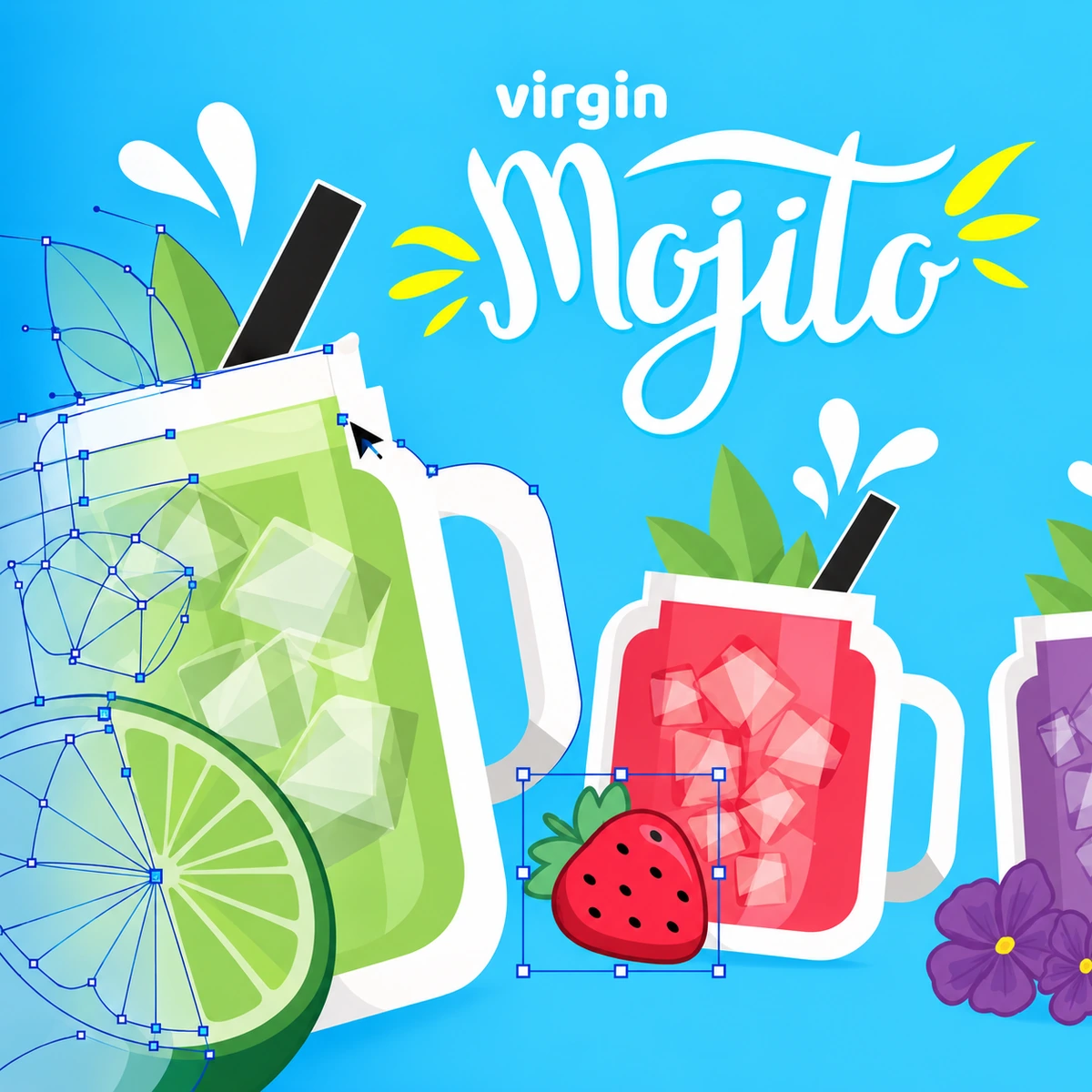 Virgin Mojito — illustrations et tracés vectoriels de conception